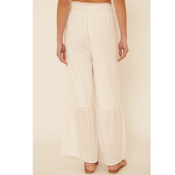 BOHEMIAN PEASANT Woven Flare Leg Cotton Pants - Picture 5 of 7